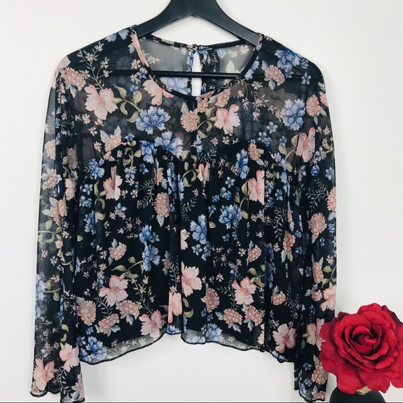 banjara xs blouse with flowers Nordstrom - Picture 1 of 7